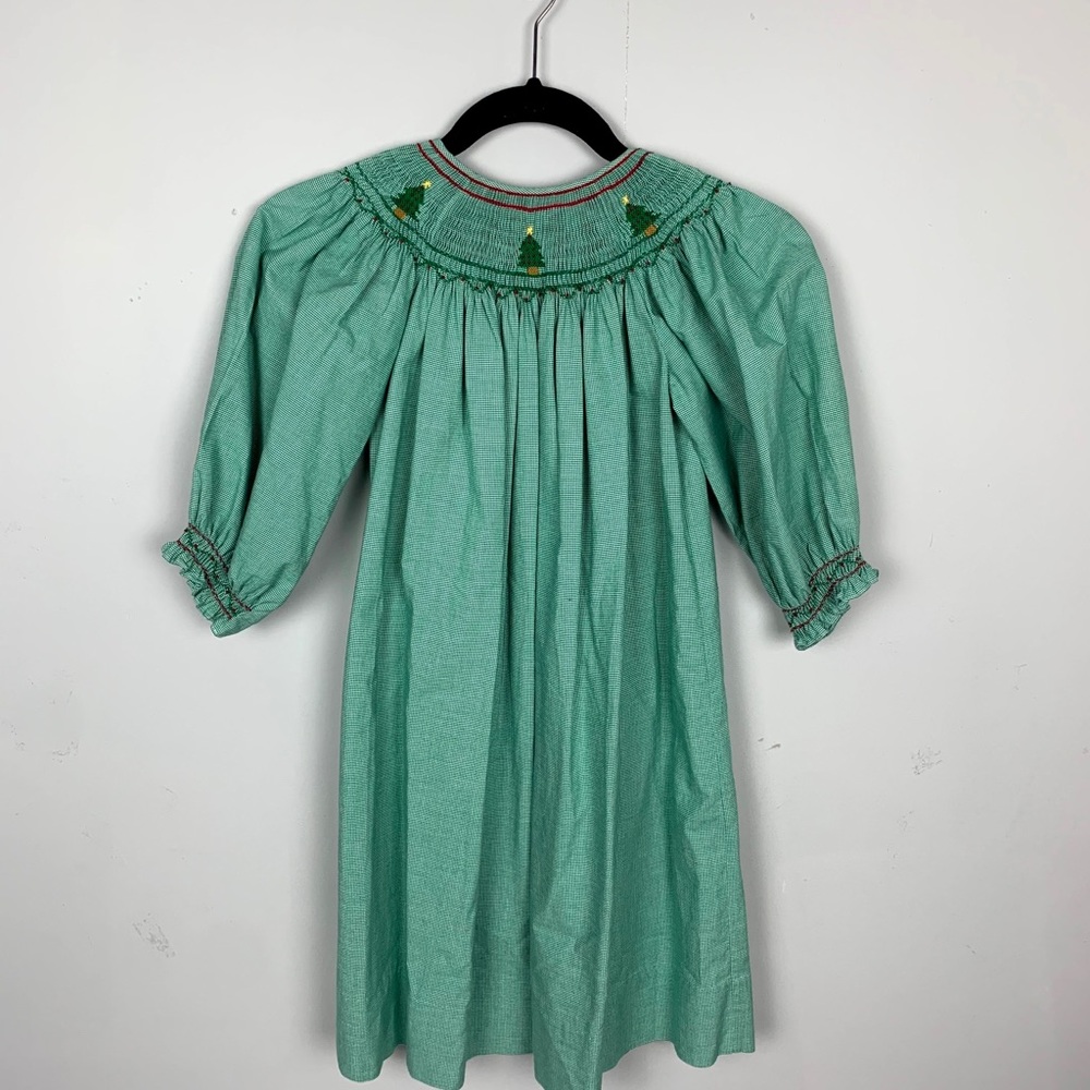 Strasburg Christmas Tree Smocked Dress